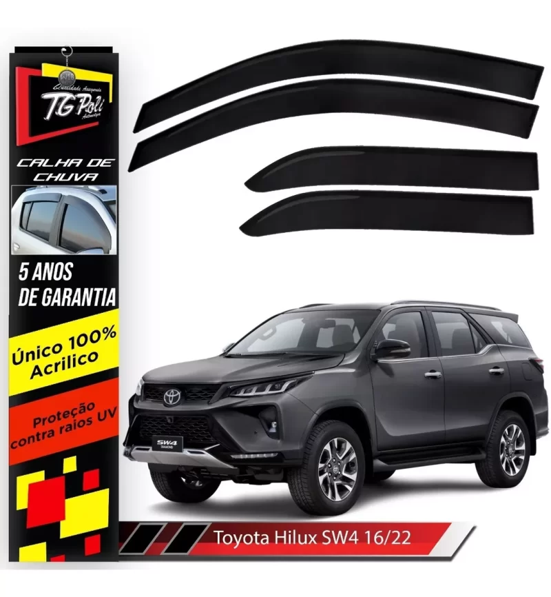 Calha Chuva Tg Poli 27.009 Toyota Hilux Sw4 - Imagem 1