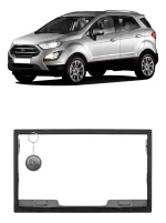 Kit Moldura Painel Multimídia Preta 7 Polegadas Volkswagen Ecosport Golf Polo Bora Novo Space Fox Fiesta