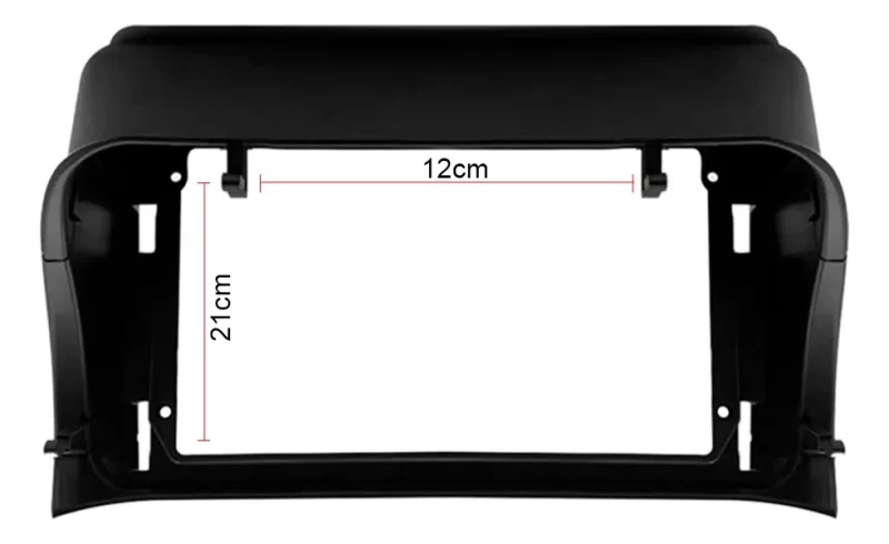 Moldura Painel Multimídia Preta 2 Din Mp5 Dvd Fiat Argo - Imagem 2