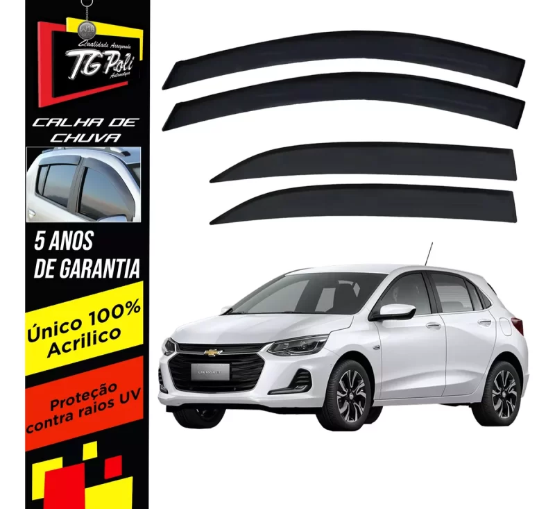 Calha Chuva Tg Poli 23.036 Chevrolet Onix Hatch - Imagem 1