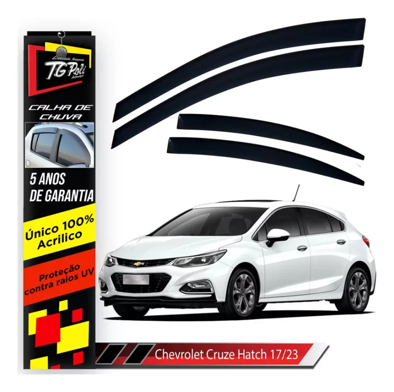 Calha Chuva Tg Poli 23.031 Chevrolet Cruze Hatch - Imagem 1