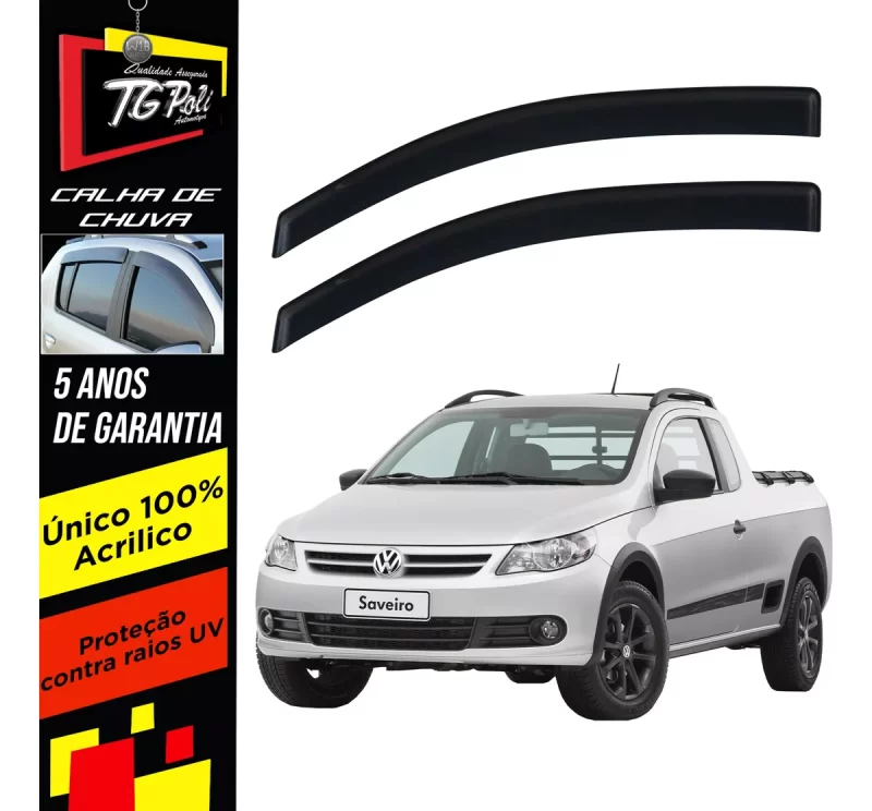 Calha Chuva Tg Poli 22.014 Volkswagen Saveiro G5 Cabine Estendida - Imagem 1