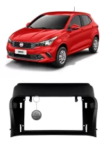 Moldura Painel Multimídia Preta 2 Din Mp5 Dvd Fiat Argo