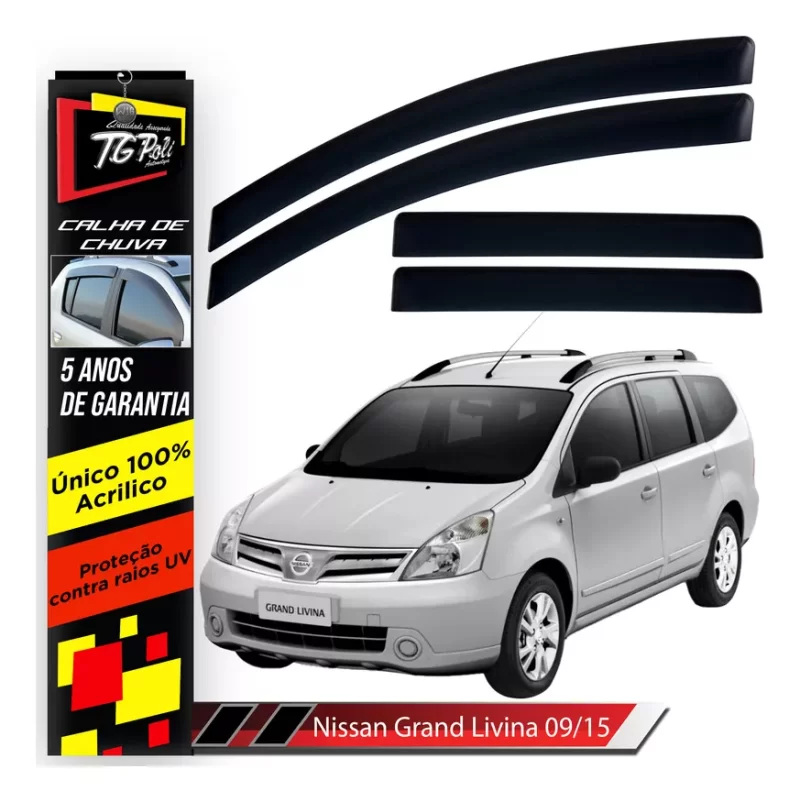 Calha Chuva Tg Poli 32.001 Nissan Grand Livina - Imagem 1