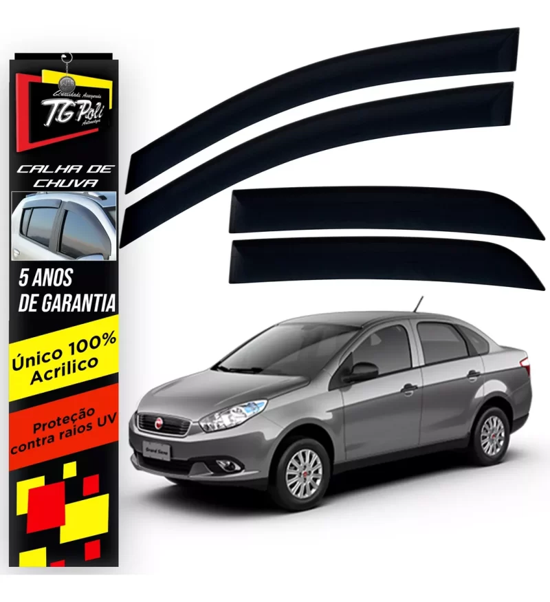 Calha Chuva Tg Poli 24020.0 Fiat Grand Siena - Imagem 1