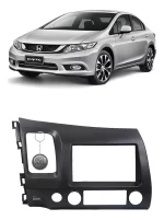 Moldura Painel Multimídia Grafite 2 Din Mp5 Dvd Honda Civic