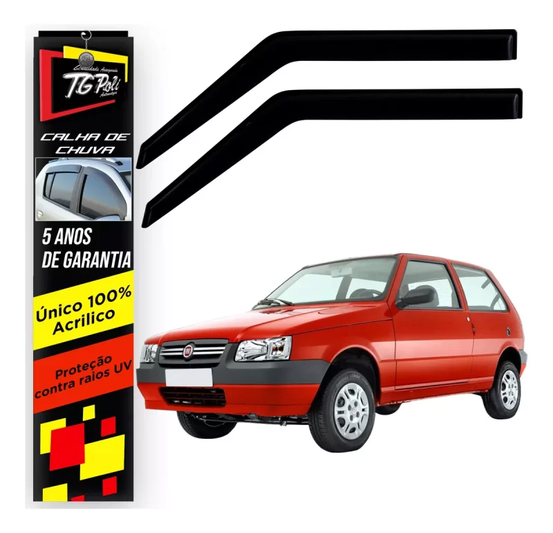 Calha De Chuva Tg Poli 24.009 Fiat Uno Mille - Imagem 1