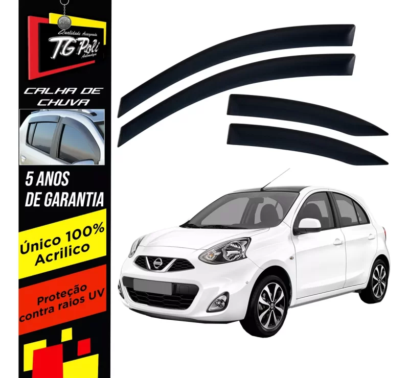 Calha Chuva Tg Poli 32003.0 Nissan March - Imagem 1