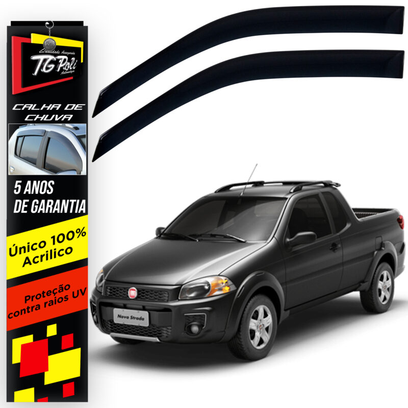 Calha Chuva Tg Poli 24.002 Fiat Strada - Imagem 1