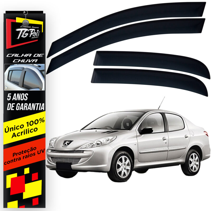 Calha Chuva Tg Poli 20001.0 Peugeot 207 Sedan - Imagem 1