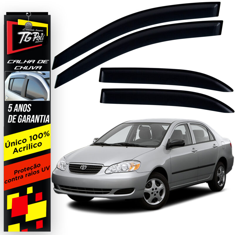 Calha Chuva Tg Poli 27001.0 Toyota Corolla Sedan - Imagem 1