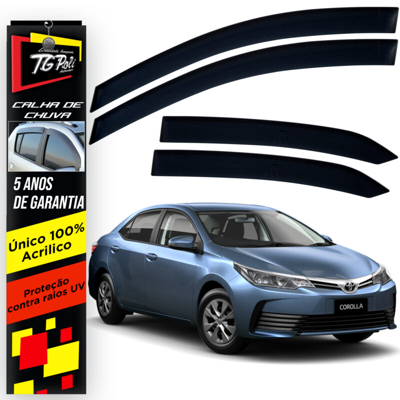 Calha Chuva Tg Poli 27007.0 Toyota Corolla Sedan - Imagem 1