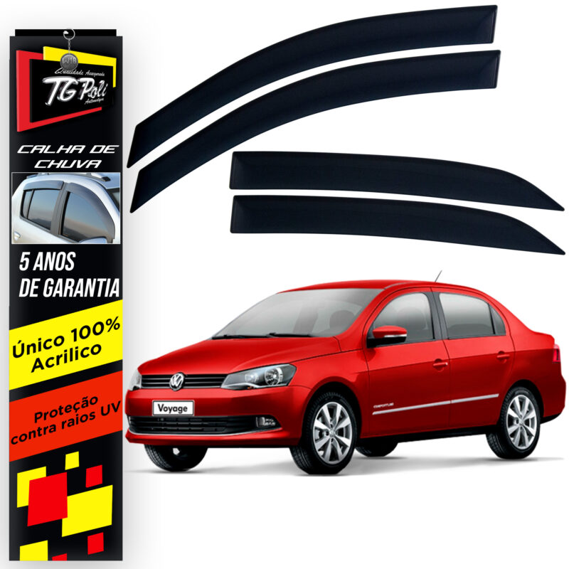 Calha Chuva Tg Poli 22.011 Vw Voyage G6 - Imagem 1