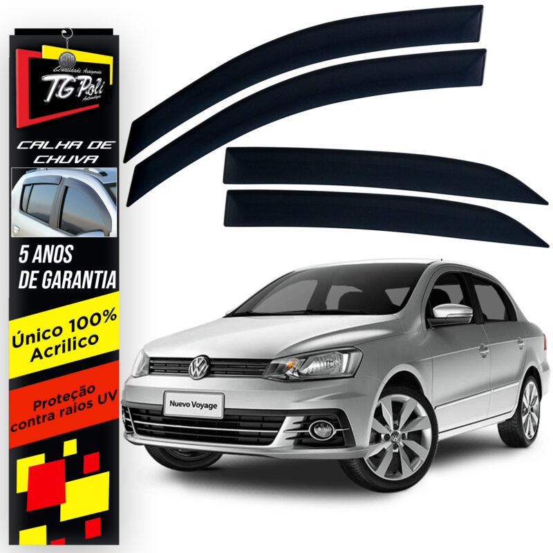 Calha De Chuva Tg Poli 22.011 Volkswagen Voyage G7 - Imagem 1