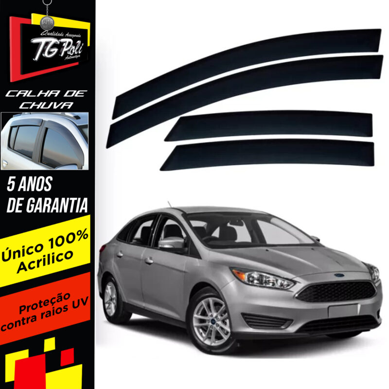 Calha Chuva Defletor Tg Poli 21.020 Focus Sedan - Imagem 1