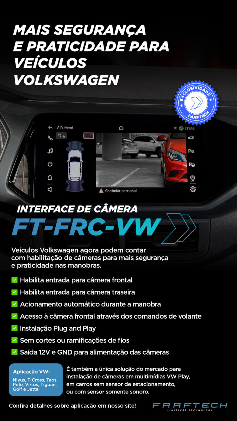 Interface De Câmera Faaftech Para Veículos Volkswagen FT-FRC-VW - Imagem 3