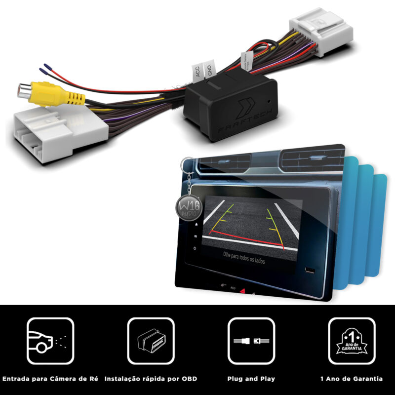 Faaftech Interface para instalação de câmera no Renault Duster FT-RC-RN2 - Imagem 3