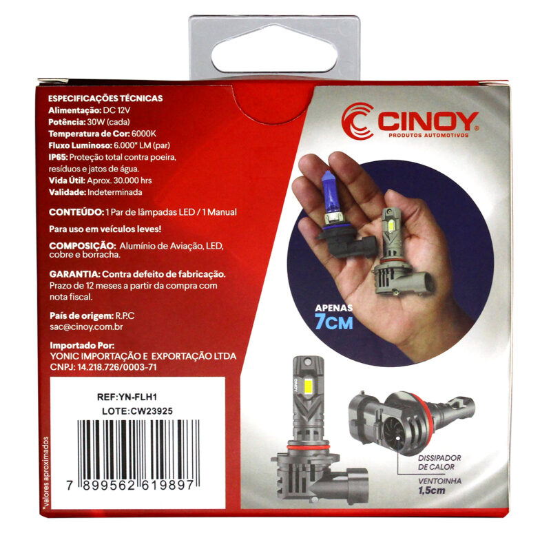 Lâmpada de Led Cinoy Star 1:1 6000 Lumens H1 - Imagem 5