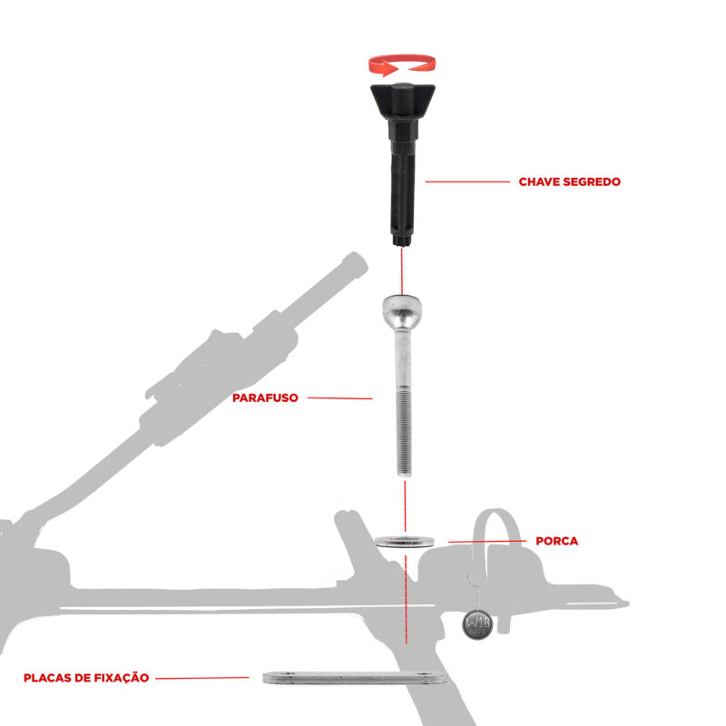 Kit De Fixação U Para Suporte De Transbike Farad Pesio - Imagem 9