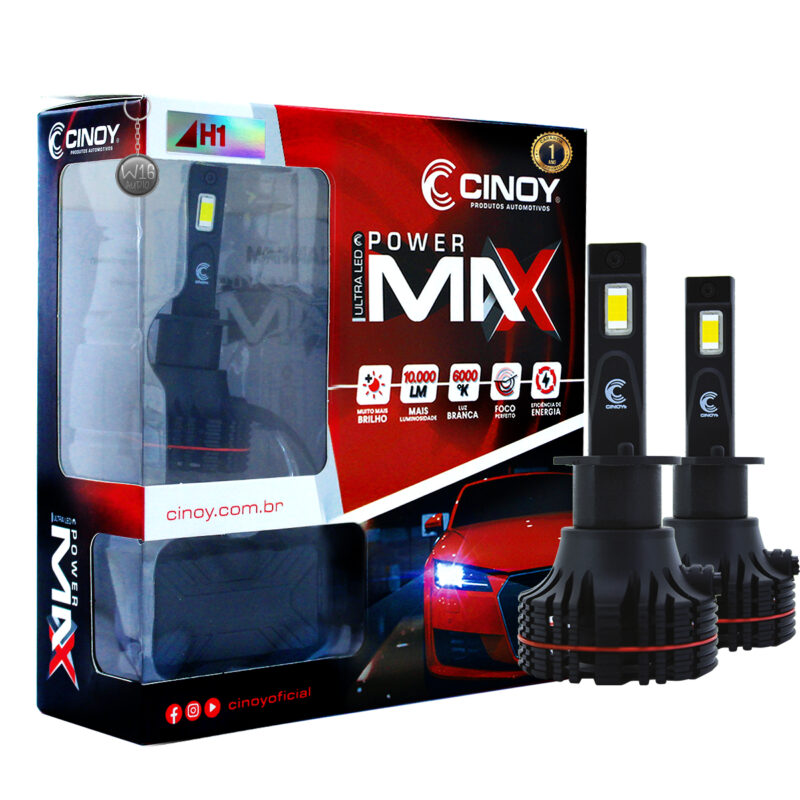 Lâmpada Ultra Led Cinoy 10000 Lumens Power Max H1 - Imagem 1