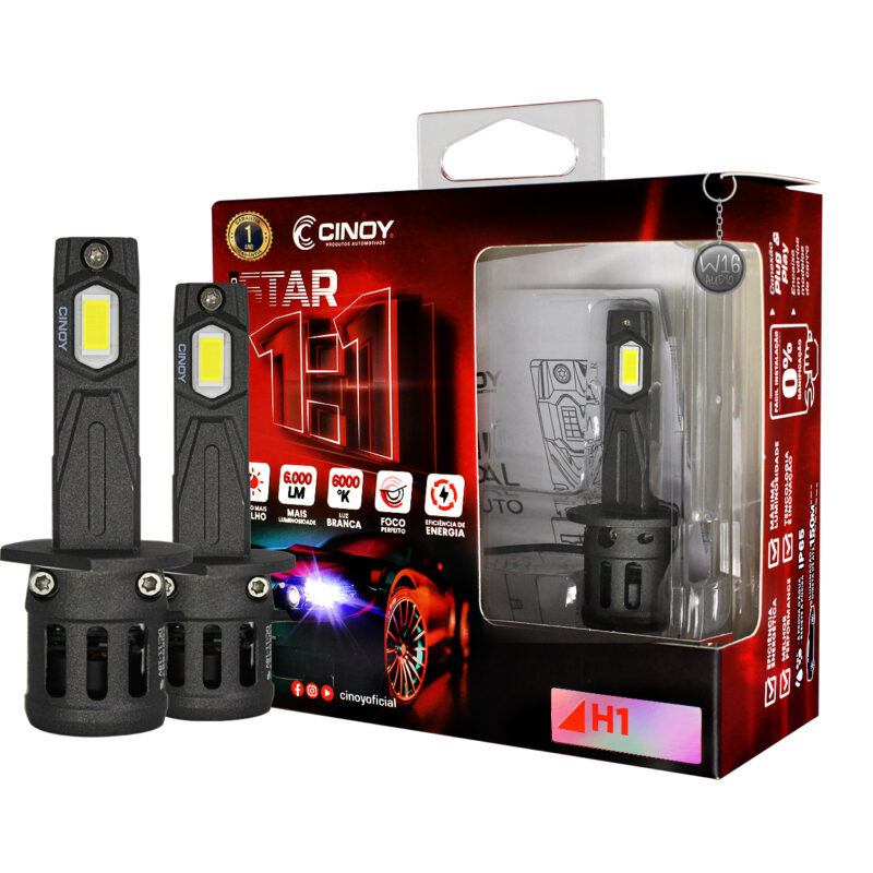 Lâmpada de Led Cinoy Star 1:1 6000 Lumens H1 - Imagem 1