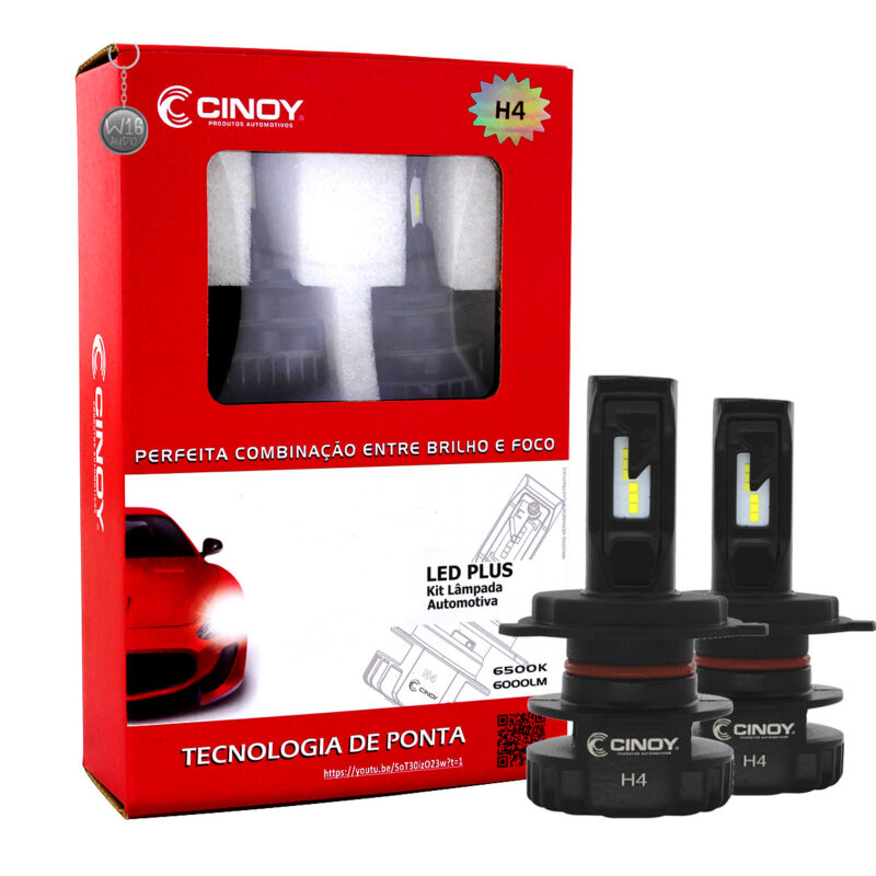 Lâmpada de Led Cinoy 6000 Lumens Plus H4 - Imagem 1