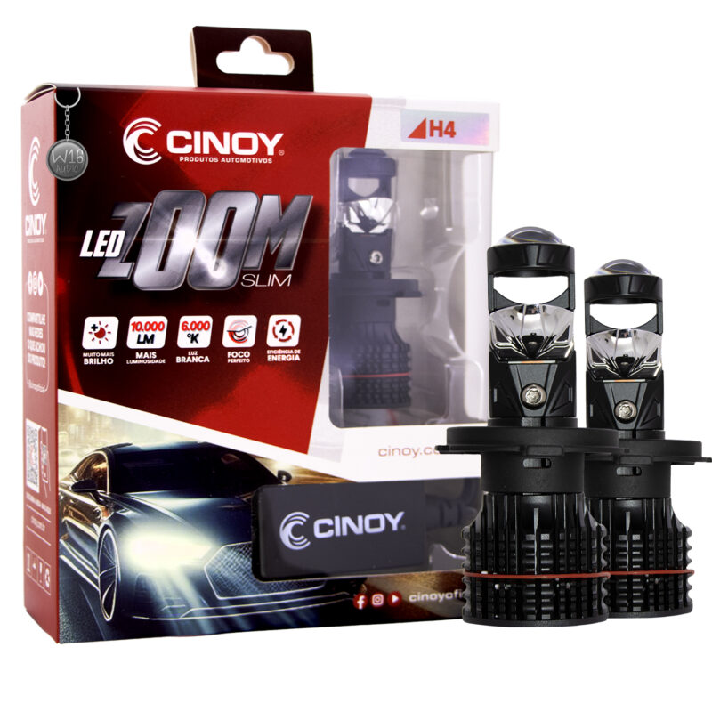 Lâmpada de Led Cinoy Zoom 1000 Lumens Slim H4 - Imagem 1