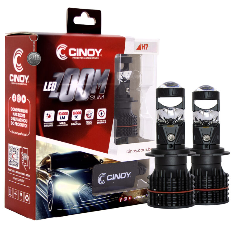 Lâmpada de Led Cinoy Zoom 1000 Lumens Slim H7 - Imagem 1