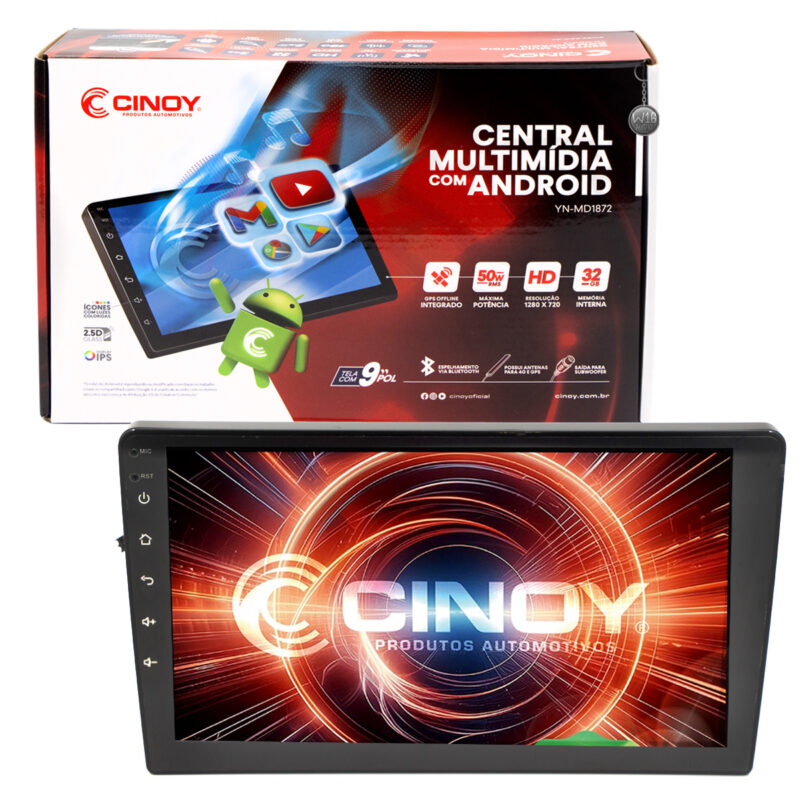 Central Multimidia Android 13 Cinoy Bluetooth 9" - Imagem 1