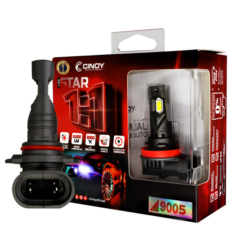 Lâmpada de Led Cinoy Star 1:1 6000 Lumens 9005 - Imagem 1