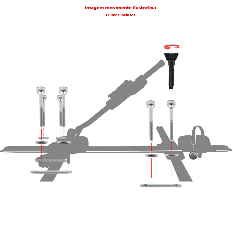 Kit De Fixação U Para Suporte De Transbike Farad Pesio - Imagem 8