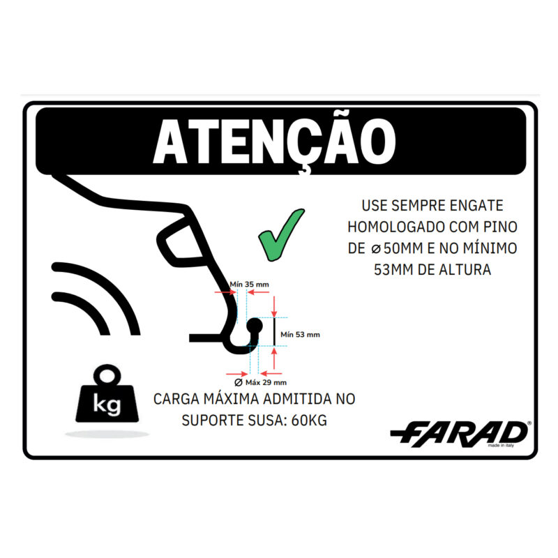 Suporte De Bicicleta Transbike P/Engate 2 Bikes Farad Susa - Imagem 6