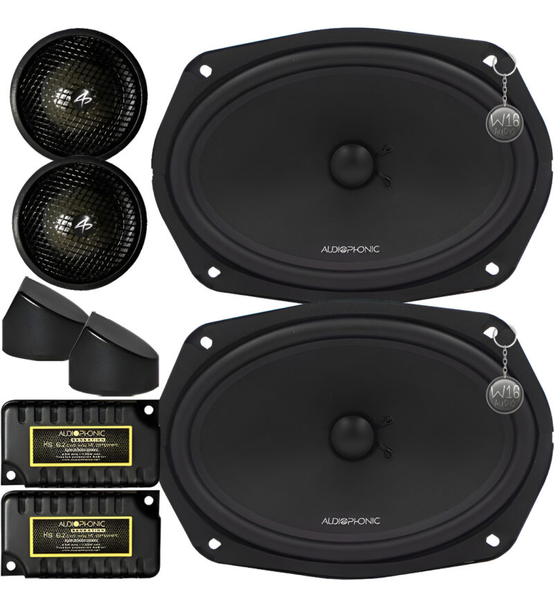 Kit 2 Vias Audiophonic Sensation Ks 690 ( 6x9 Polegadas ) Preto - Imagem 1