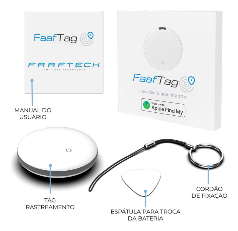 Faaftech Faaftag Moeda Rastreador Objeto Pet Aplicativo Celular - Imagem 3