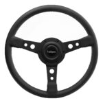 Volante Classico Lotse Britan Couro Preto Haste Preta