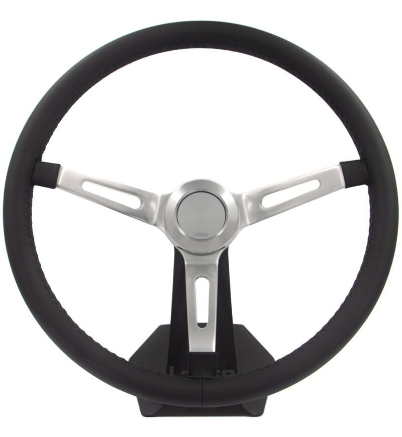 Volante Clássico Lotse Hemi ( Couro / Preto ) + Cubo Adaptador - Imagem 2