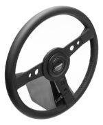 Volante Classico Lotse Britan Couro Preto Haste Preta - Imagem 3