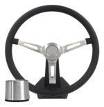 Volante Clássico Lotse Hemi ( Couro / Preto ) + Cubo Adaptador