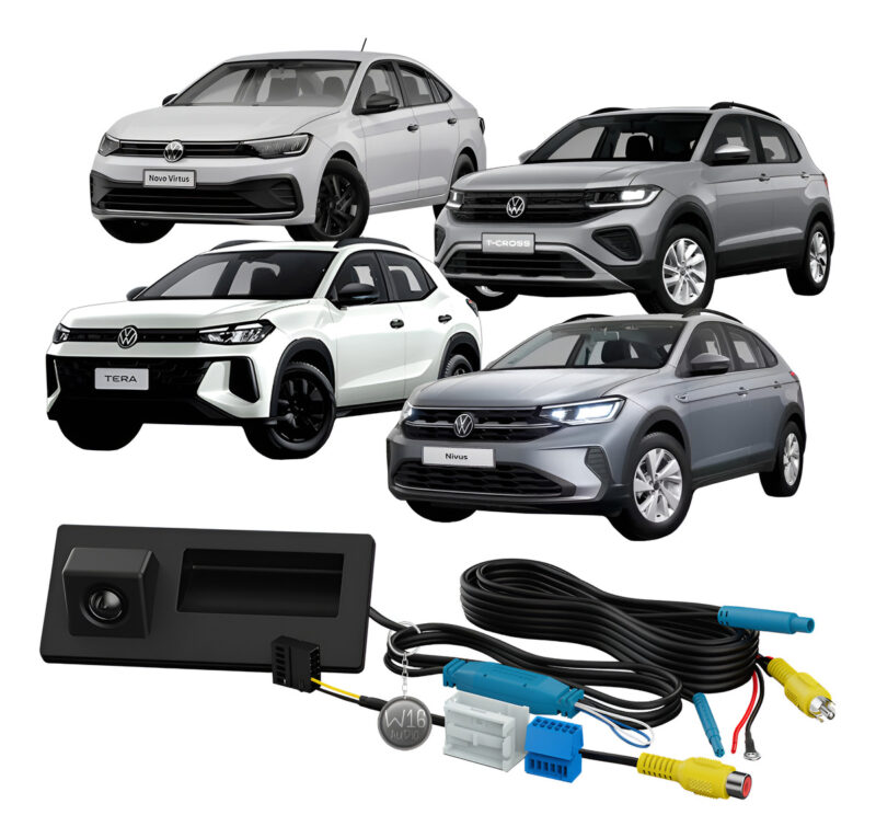 Câmera De Ré Ft-cam-vw3 Faaftech Maçaneta Porta Malas Vw - Imagem 1