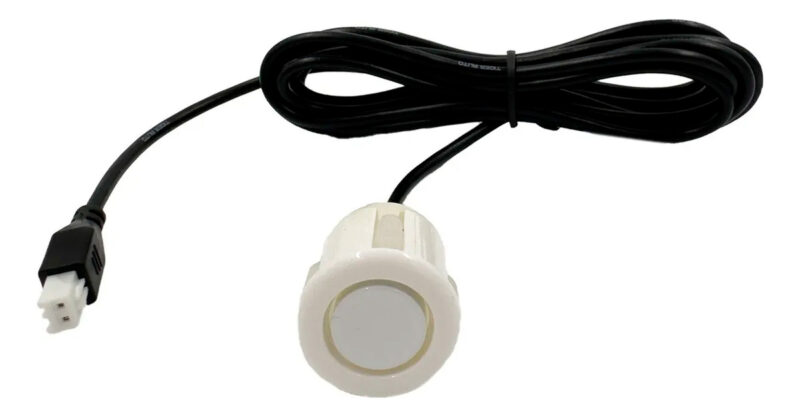 Sensor De Ré Estacionamento Cinoy 4 Pontos Sonoro Universal Branco - Imagem 2