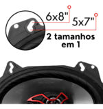 Falante Triaxial Bravox B3x57x Linha X 5x7 / 6x8 Pols - 200w Preto - Imagem 4