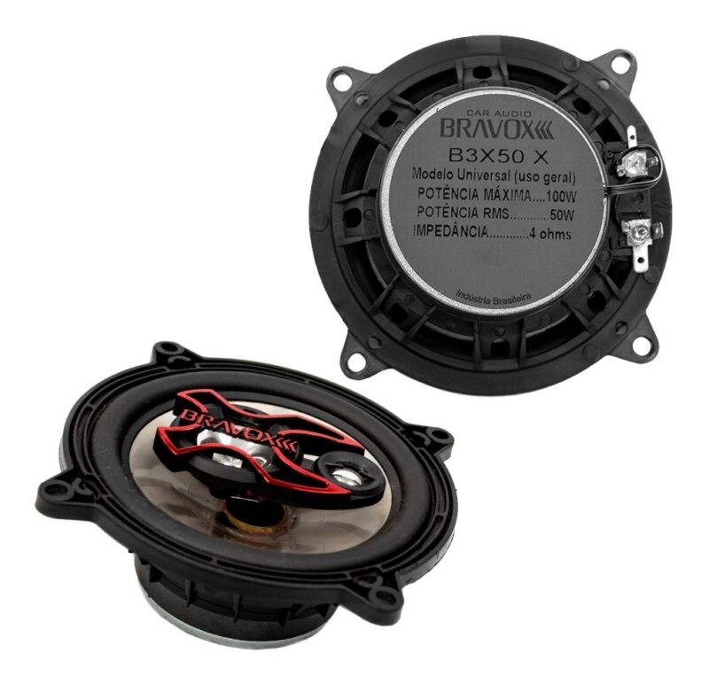 Alto Falante Triaxial Modelo X Bravox B3x50x 5 Pol / 200w Vermelho - Imagem 5